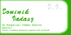 dominik vadasz business card
