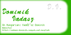 dominik vadasz business card